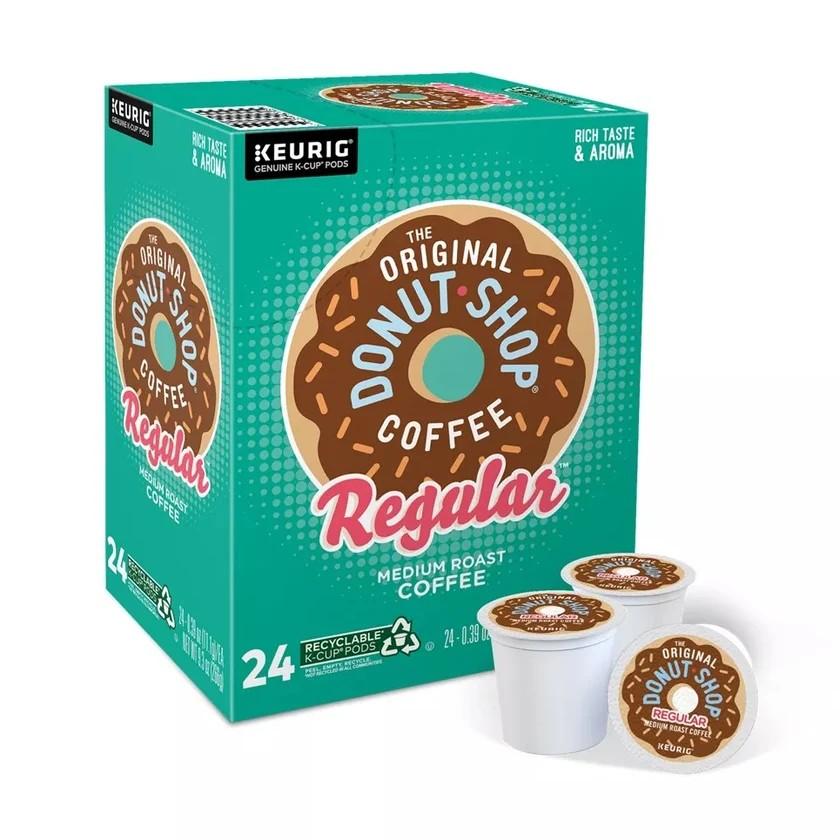 Original Donut Shop Coffee Keurig Pods, 4 Pack, 24 Count Each, BBD: 2028/08/09