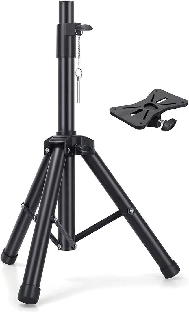 Dolphin ST-200 Speaker Tripod Stand - Adjustable Height from 38" to 79", Maximum Weight Capacity of 110 lbs - Perfect for Audio Setups - Black
