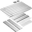Land Guard 2 Pack 632 ft Galvanized Metal Raised Garden Bed, 2FT Deep Root Elevated Planter Box Steel Large Vegetable Flower Bed Kit, Silver