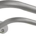 EXCLUSIVE HOME Fetter Wrap Around Double Curtain Rod, Matte Silver, 52"-72"
