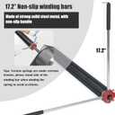 Garage Door Torsion Spring Set, Pair of 2" Electrophoresis Coated Garage Door Springs Replacement with 2 Non-Slip Winding Bars and Bearing, Minimum 16000 Cycles (.207x2x20")