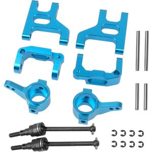 ShareGoo Front Steering Knuckle Cup C-Hub Carriers RC Swing Arm Drive Shaft Compatible with Tamiya CC01 CC-01 1/10 RC Crawler Car Upgrade Parts (Blue)