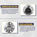 KUSATEC 512332 Rear 2PCS Wheel Bearing and Hub Assembly Compatible with Chrysler 200 2011-2014/Sebring 2007-2010;Dodge Avenger 2008-2014/Caliber 2007-2012;Jeep Compass Patriot 2007-2017, 5 Lug w/ABS