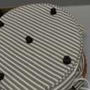 38L Foldable Towel Warmer Bucket,Heated Towel Warmers for Bathroom,Travel & Outdoors, 4 Heat Settings, Auto Shut Off,360 Ring Heating,Waterproof Fabric,Fits Oversized Towels, Robes, Blankets (Large, Gray Stripes)