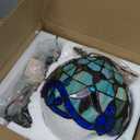 Tiffany Table Lamp, 8 Inch Stained Glass Table Lamp, Small Antique Style Lamp, Living Room Bedroom Bedside Nightstand Desk Lamp (Baroque)