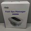 RIKE Collapsible Foot Spa with Fast PTC Heating and Massage, 14 Temp Control Precise Heated Foot Bath, Smart Digital Touch Screen & Ambient Light, 6 Rollers & Pumice Stone, Space Saving for Home