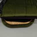 B FSOBEIIALEO Velvet Storage Ottoman with Tray, Square Folding Ottoman with Storage Coffee Table Foot Rest for Dorm Room, Living Room Olive, 15"x15"x15"