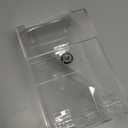 Juexica Acrylic Donation Box 10.2" x 5.6" x 4" Suggestion Raffle Box Tip Jar with Lock and Slot Wall Mount Safe Key Drop Ballot Fundraising for Home Office Vote(Clear)