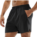MIER Men's Workout Running Shorts Quick Dry Active 5 Inches Shorts with Pockets, Lightweight, Breathable.Large