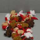 Fovths 16 Pieces 4.3 Inches Christmas Mini Plush Dogs Stuffed Animals with Santa Hat Scarf Keychain Cute Stuffed Puppy Toy Soft Stuffed Doll Goodie Bag Fillers for Christmas Party Favor, 4 Colors