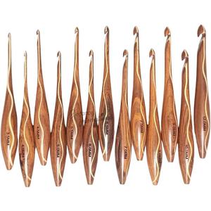 Rosewood Crochet Hooks Set - 7 Sizes 4mm to 10mm - Wooden Crochet Hooks with Comfortable Grip - - Ergonomic Design for Arthritic Hands - for Crocheting, Knitting - Gifts for Her(Set of 7)