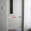 Dynasty Hardware Commercial Door Push Bar Panic Exit Device with Alarm Sprayed Aluminum, Fits 36" Wide Door