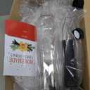 Maxcheck 12 Set 25 oz Christmas Coquito Bottles Plastic Wine Bottles Christmas Botellas Para Coquito with Caps Label Stickers 750ml Empty Brewing Container for Bar Party(Clear,Fresh)