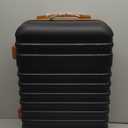 Coolife Suitcase Set 3 Piece Luggage Set Carry On Hardside Luggage with TSA Lock Spinner Wheels (Black, 3 piece set (DB/TB/20))