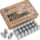 StanceMagic 24pcs Chrome 14x2 Closed End Extended Bulge Lug Nuts - Cone Taper Acorn Seat, 1.8" Length, 0.9" Width, 19mm 3/4" Hex - Compatible with Ford F150 Expedition Lincoln Navigator Mark LT