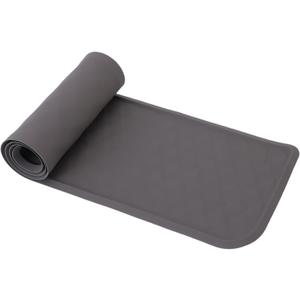 TOPINCN Mini Fridge Silicone Mat, 37.4x8.5in Refrigerator Spill Mat with Raised Edges, Non Slip, Drip and Leakage Prevention, Suitable for Washing Machine, Dryer, Dishwashers (Grey) (Gray)