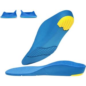Kids Orthotic Cushioning Arch Support Shoe Insoles, Toddler Inserts for Flat feet, Plantar Fasciitis, Feet Heel Pain Relief (Big Kids 5-6.5 / Women 6-7.5)