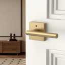 Asidrama ZR01-097Z 8 Pack Privacy Door Handles with Lock, Champagne Bronze Door Handles Interior for Bedroom or Bathroom