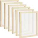 Bright Creations 6 Pack Wood Silk Screen Printing Frame Kit for Beginners and Kids, 10x12 Wood Frame, 110 White Mesh