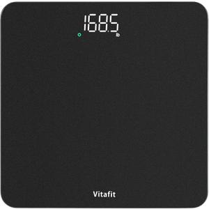 Vitafit Scale for Body Weight, High Accuracy 0.1lb by Our Professional Factory Since 2001, Digital Weight Scale LED and Step On, 3*AAA Batteries Included, 400lb/182kg, Spray Silver Black