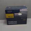 THREAD SPREAD 100% Egyptian Cotton King Size Sheets Set - Luxury 1500 Thread Count Egyptian Cotton Sheets King Size, Silky Soft, Cooling, Sateen Weave 17" Deep Pocket Bed Set - White