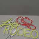 Let's Rodeo Neon Sign for Wall Decor Dimmable Cowboy Hat Led Lights Signs LED Signs for Game Room Cowboys Neon Light Room Decor for Farm Bar Game Room Man Cave Decoration Boys Gift