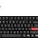 Wireless Mechanical Keyboard ISO UK Layout, Custom Programmable Wired Keyboard with Gateron G Pro Switch, White Backlit, PBT Keycaps for Mac Windows Linux