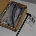 12 Pcs 6" Black Solid Steel Floating Shelf Bracket Blind Shelf Supports - Hidden Brackets for Floating Wood Shelves - Concealed Blind Shelf Support – Screws and Wall Plugs Included