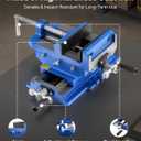 VEVOR Cross Slide Drill Press Vise, 6 Inch Jaw Width, 2 Way X-Y Axis Bench Vise, 5.7 Inch Max Jaw Opening, Heavy Duty Cast Iron, Workbench Vice Clamp, for Woodworking Drilling CNC Milling Machine