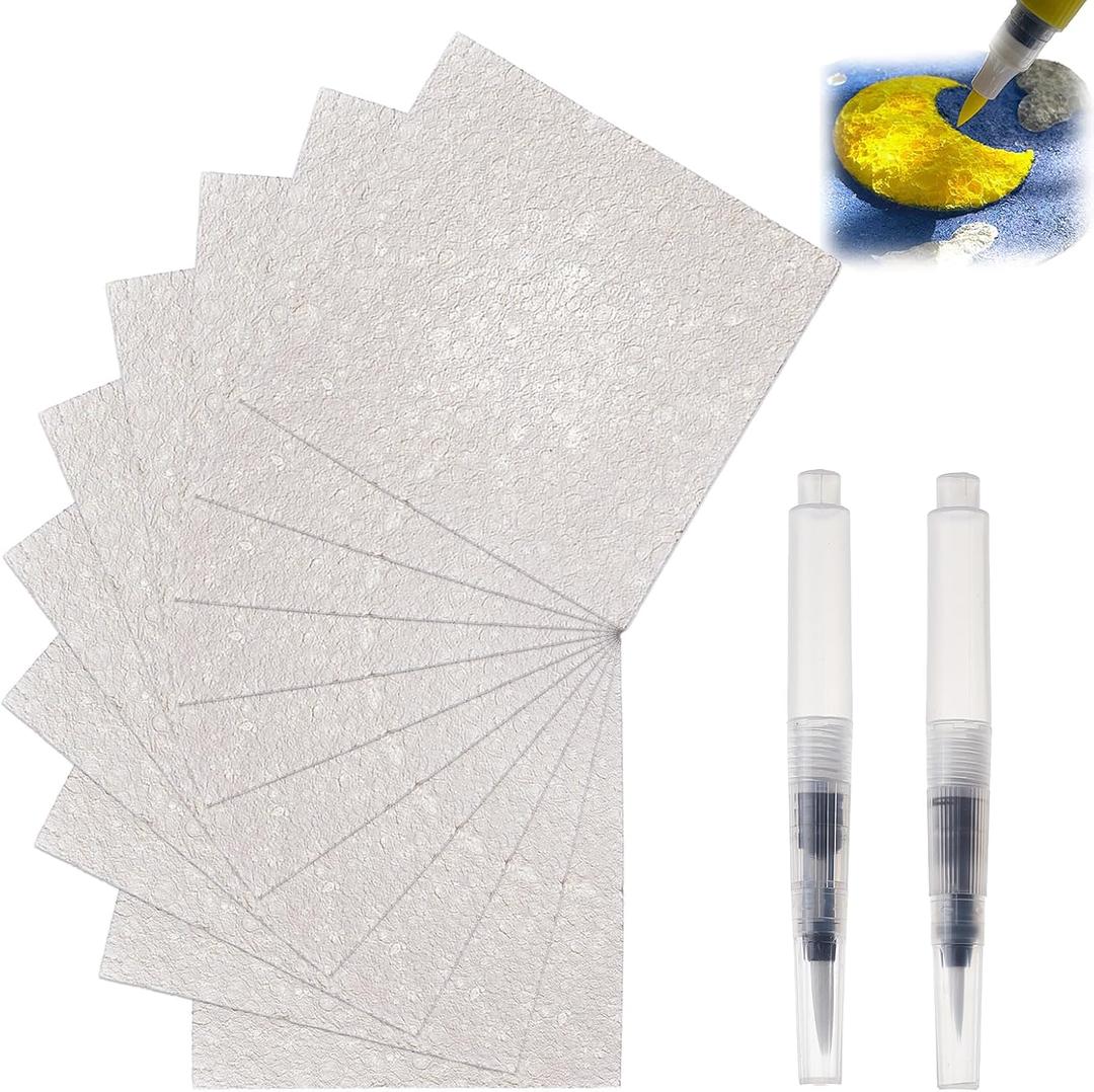 2 x NICENEEDED 10 Sheets Foam Texture Paper 4" x 4", Square Foam Texture Blank Painting Paper, Coloring Puffy Texture Paper