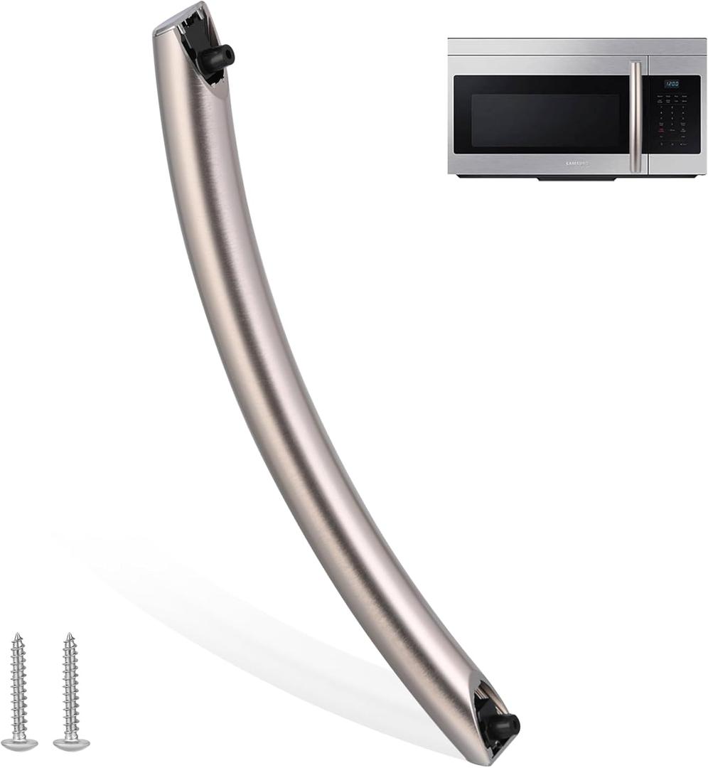 Upgraded ME16A4021AS Microwave Door HandleDE94-04313F Compitable with sam-Sung ME16A4021AS Microwave, Especially for ME16A4021AS/AA Microwave Oven Door Handle Replacement, Alloy Material