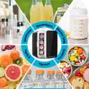 Antarctic Star Compact Mini Fridge, 10L Portable Small Refrigerator, 2.6 Gal Mini Fridge with AC/DC Adapters, Small Cosmetics Cooler for Beverage, Food, Makeup, Bedroom, Office, Dorm, Black