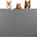 Dog Food Mat, Extra Large 40" x 28" Silicone Pet Feeding Mat with Raised Edge Pet Placemat for Small, Medium, and Large Pets Non-Slip, Easy to Clean (Dark Grey)