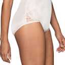 Vanity Fair Women's High Waisted Underwear, Full Coverage Ladies Panties, Perfectly Yours Briefs (White, L)