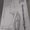 COMESOON Elevated Dog Bowls for Small Medium Dogs, 3 Height Adjustable Raised Stand with 2 Thick 6" Stainless Steel Food Bowls, Non-Slip Feeder Adjusts to 2.75", 6", 7.5", Black