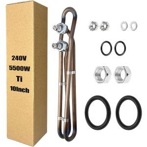 RJDJXYRENYI 4/5.5kw 240v Hot Tub Heater Element for Balboa Spa Heater Element, Replacement Flo-Thru Universal Hot Tub Heating Element（5.5kw)