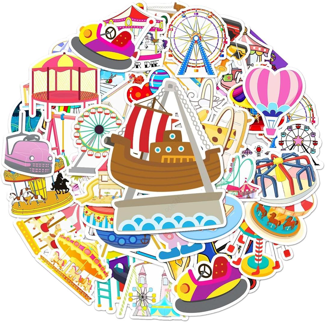 50PCS Happy Venue Stickers, Cute Water Bottle Stickers for Kids, for Teaching Rewards, Notebooks, Stationery, Luggage, Cartoon PVC Sticker