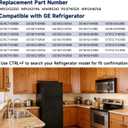 Refrigerator Black Door Handle Assembly Replacement Door Handle Set Compatible with GE Refrigerator Replace#: WR12X32350 WR12X48768 WR12X21196 AP6985343 PS12749320
