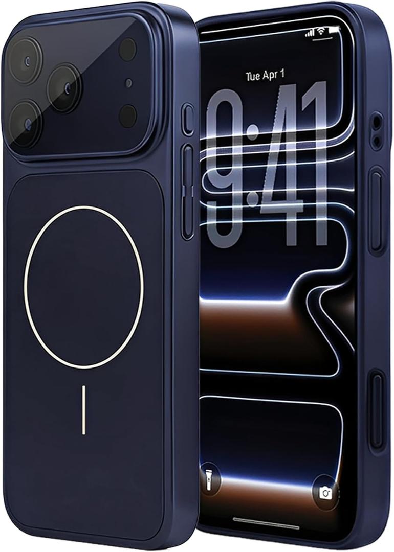 chubbycable ChubbyArmor Cosmic - Magnetic Frosted Shockproof Protective Phone Case for iPhone 17 Pro Max,Blue