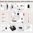 Portable Tabletop Beginner Mini Sewing Machine for Home Use, Compact and Easy-to-Use Sewing Machine for Quick Repairs, DIY Crafts and Alterations, Giftable Sewing Machine for Beginners (black)