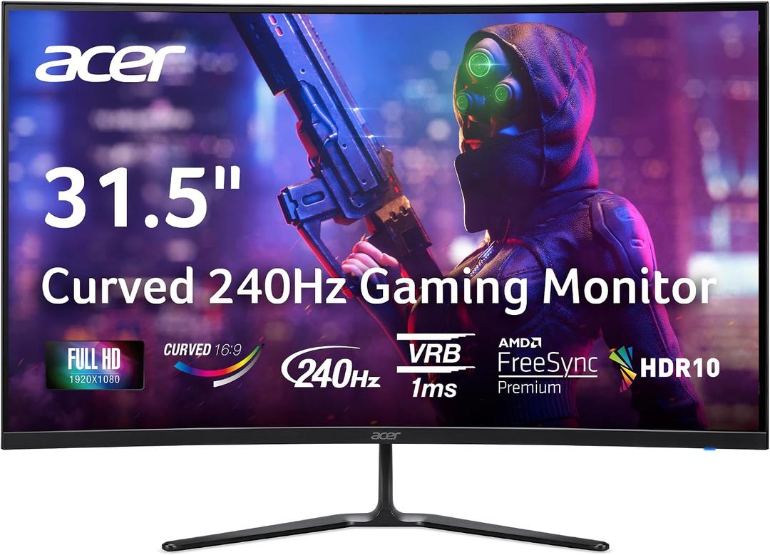 Acer Nitro 31.5in FHD 1920x1080 Curved 240Hz Gaming Monitor ED320Q W0biip