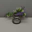 Vintage Glass Farmhouse Vase, Rustic Lantern Decor with Plants Lavenders Lights Vintage Style Vase for Home Decor Floral Arrangement Housewarming Hostess Gift