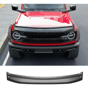 powoq Hood Protector Compatible with 2021-2026 Ford Bronco 2/4 Door Hood Shield ABS Glossy Black Deflector Replacement for 2021-2026 Ford Bronco Accessories