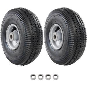 HQPASFY 2 Pack 105-3471 Front Wheel & Tire Assembly, 4.10/3.50-4 Tubeless Tire with 3/4" Bearings, Compatible with Toro TimeCutter Exmark Lawn Mowers