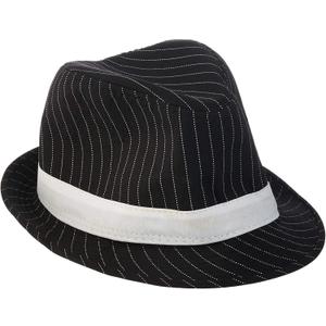 Loftus International Loftus 1920S Gangster Mob Boss Costume Pinstripe Fedora (Black)