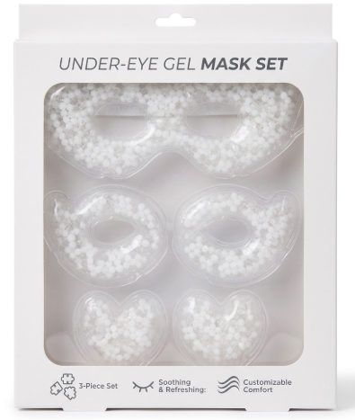 Set of 3 Cooling Eye Masks with Gel Beads, Reusable Cold Eye Mask for Puffy Eyes, Dark Circles, Sleep, Relaxation, Soft Cooling Eye Pads for Men Women