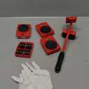 Furniture Lift Mover Tool Set - Dolly with Wheels, 330Lbs Capacity, 360 Rotation for Refrigerator, Sofa, Cabinet (Red+black)