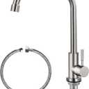 Cold Only Water Faucet Single Hole Kitchen Sink Faucet SUS304 Stainless Steel Brushed Nickel