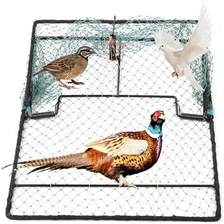 Humane Pigeon Trap,Bird Trap for Quail,Turkey,Net Traps (15.7x19.7 inch)