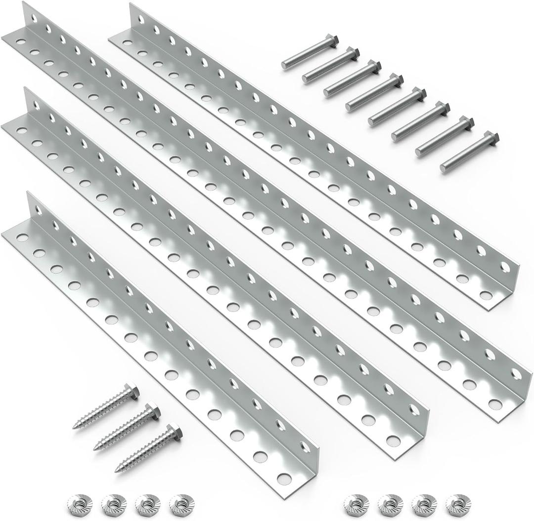 Garage Door Opener Hanging Kit,Universal Garage Door Opener Installation Kit,Galvanized Garage Door Angle Iron Bracket and Mounting Hardware (Opener Not Included)